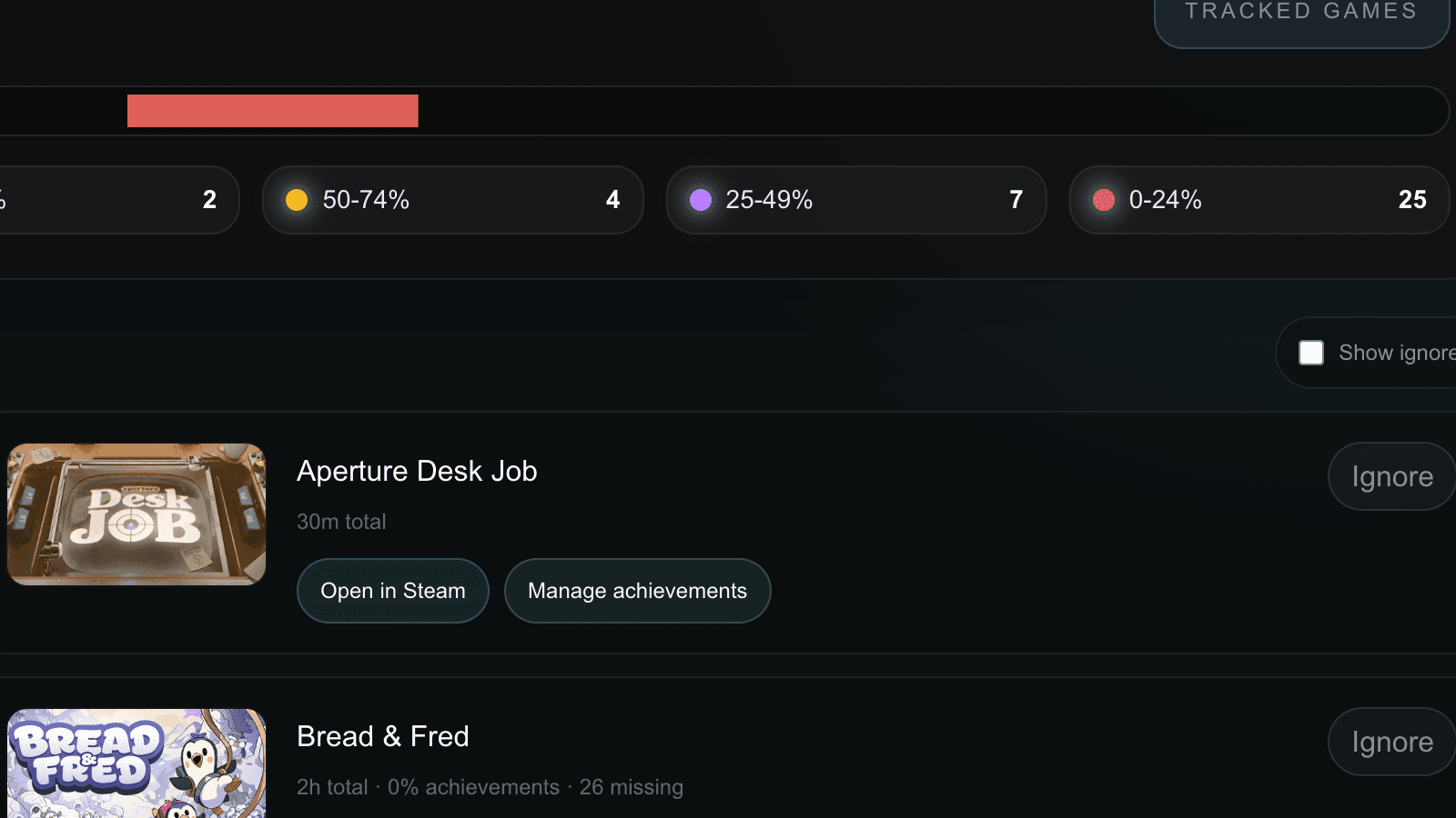 Choose tonight's game. Steam Companion dashboard screenshot